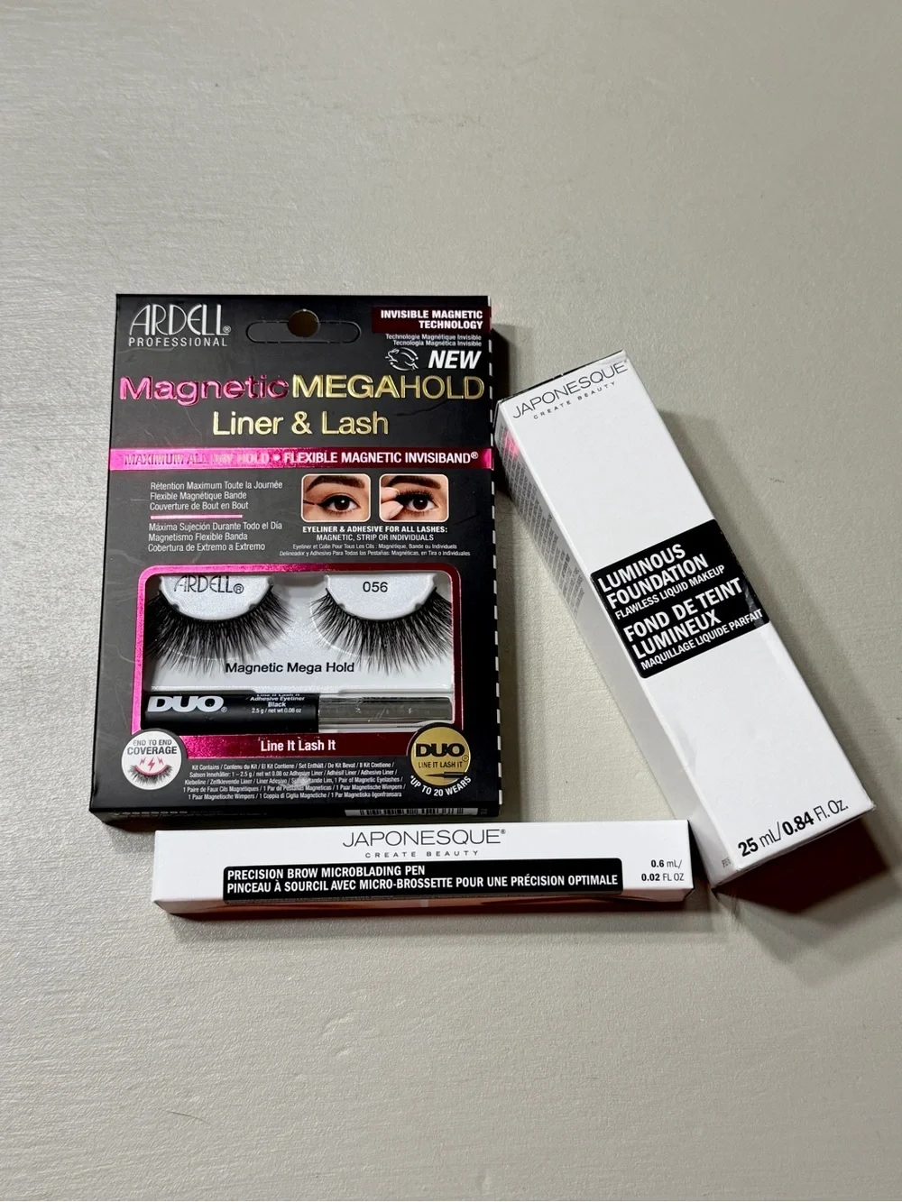 Japonesque Bundle Foundation & Brow Pen with Ardell Magnetic Lashes with Liner